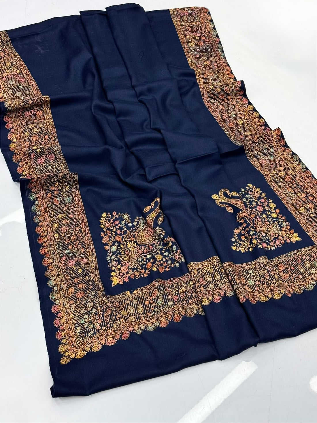 Pashmina Shawl
Hand Made Kashmiri Embroidery With Block Print