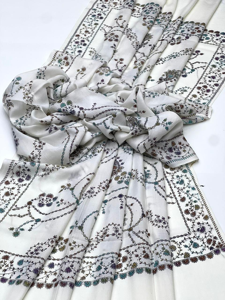 Pashmina Shawl
Hand Made Kashmiri Embroidery With Block Print