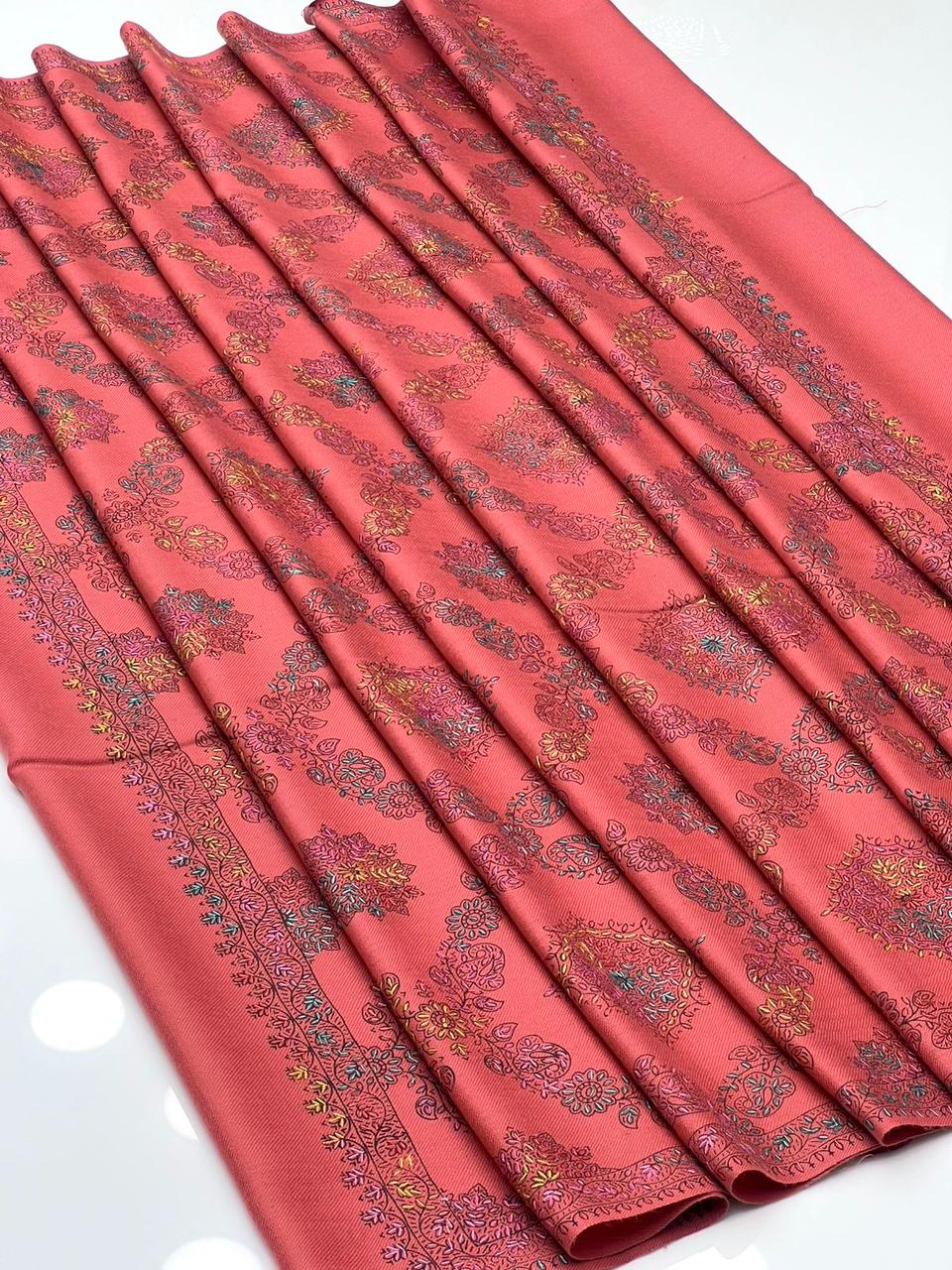 Pashmina Shawl
Hand Made Kashmiri Embroidery With Block Print