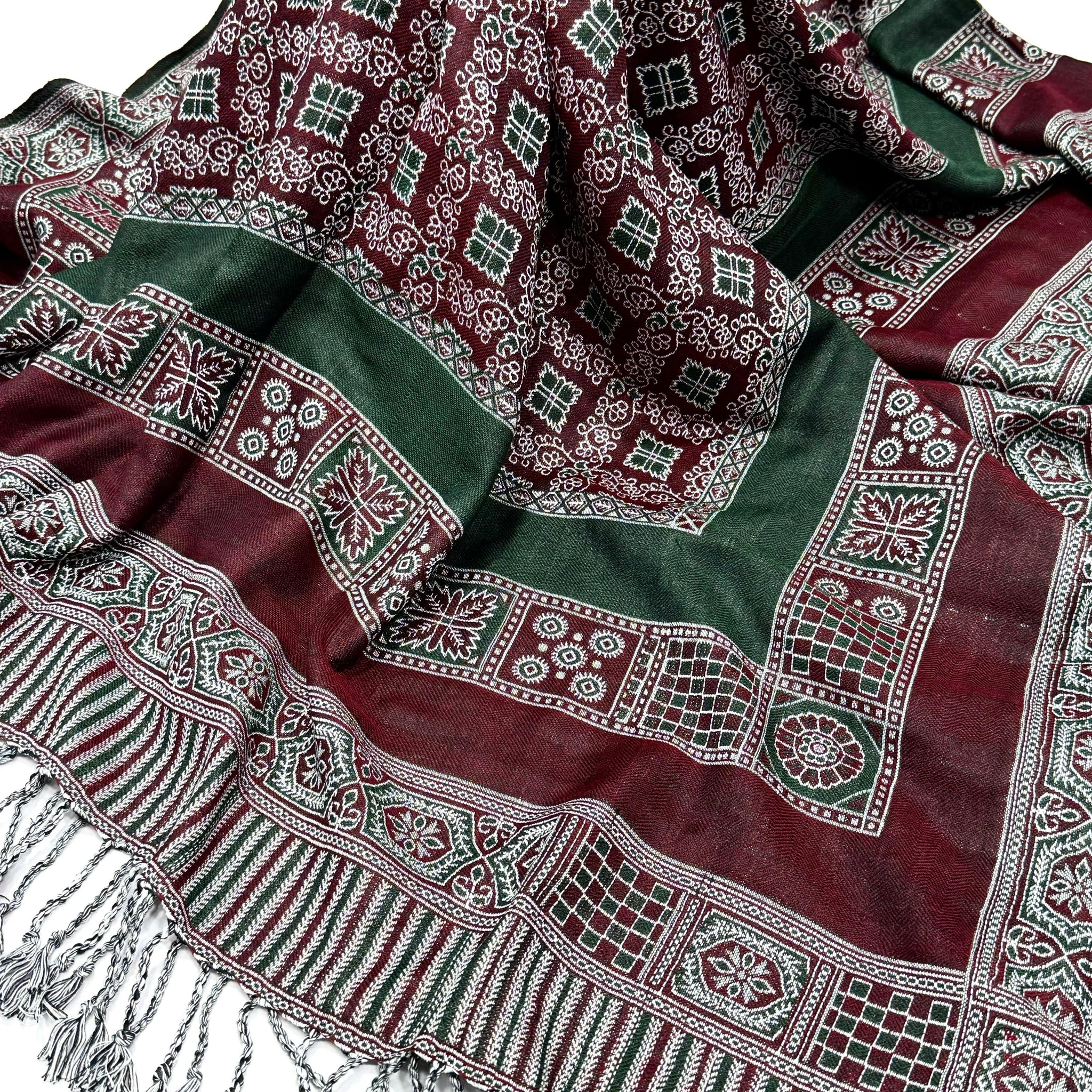Beautiful Bnarsi Ajrak Pashmina Shawl