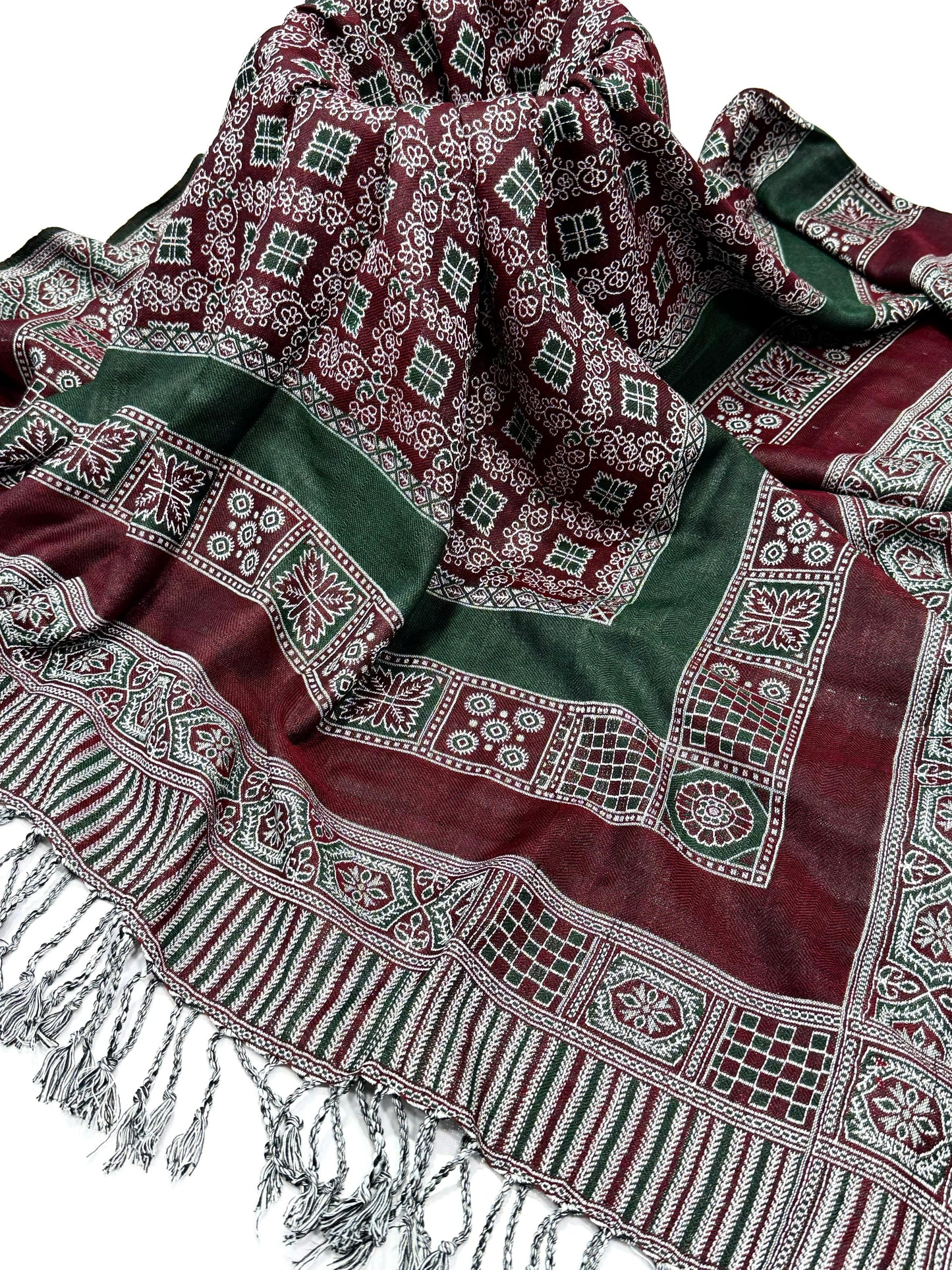 Beautiful Bnarsi Ajrak Pashmina Shawl