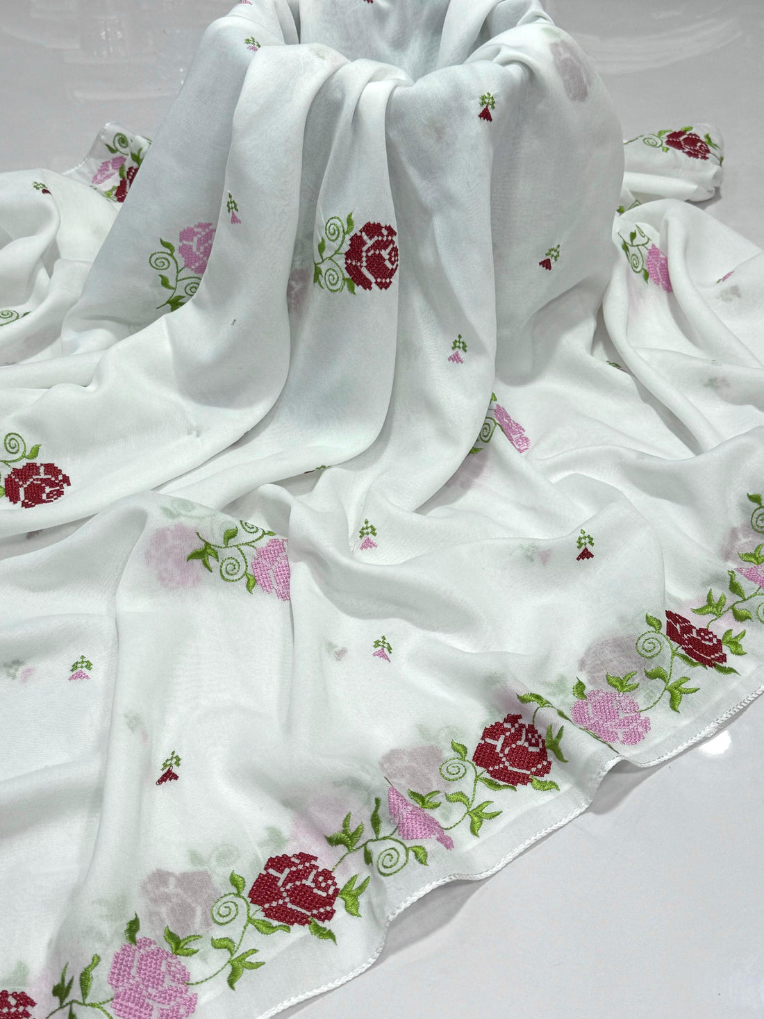 Cross Stitch Embroidered Chadar