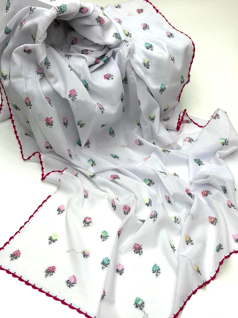 Pure Lawn
Hand Made Multani Embroidery Chadar