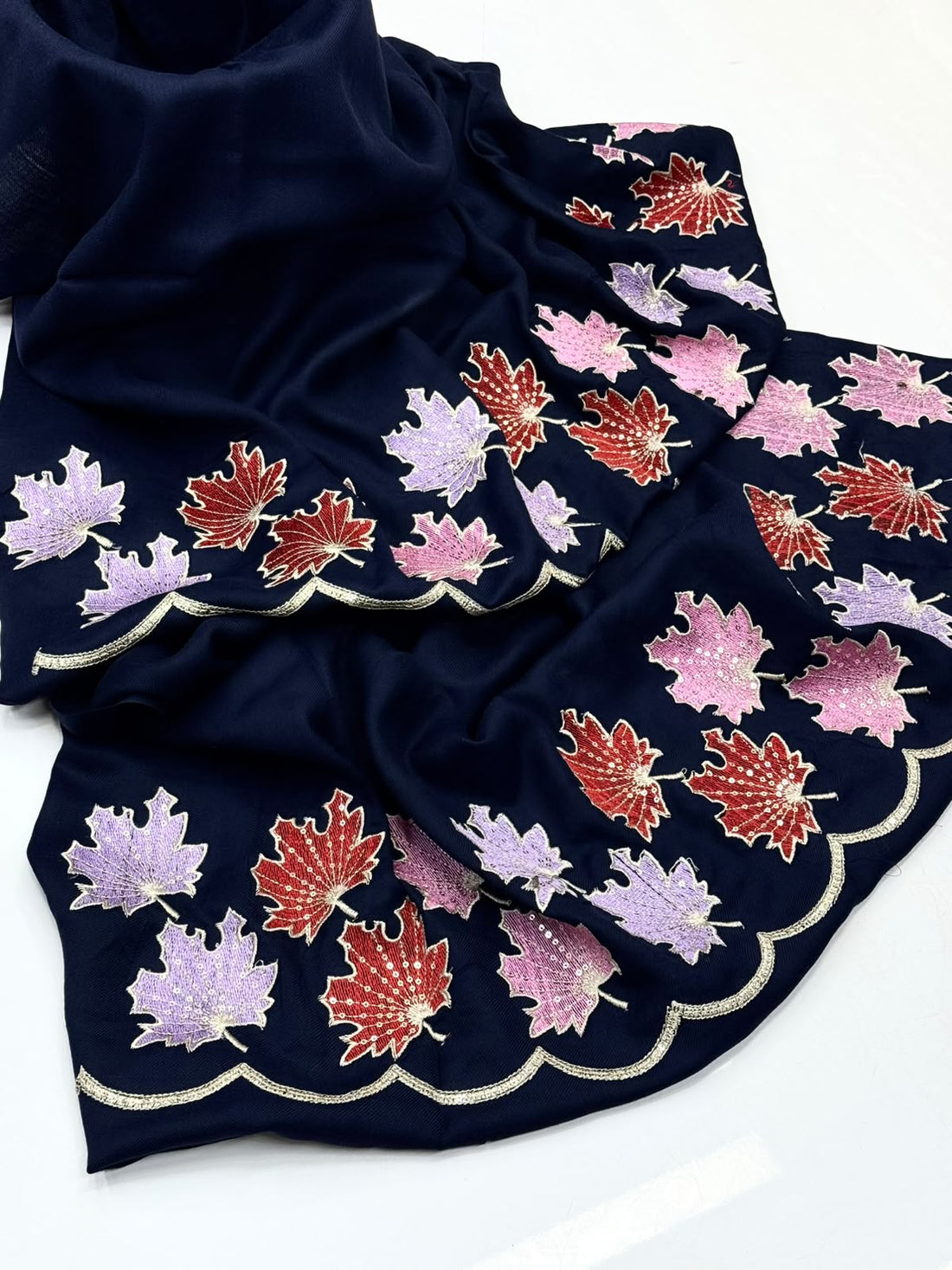 Pashmina Shawl
Machine Embroidery With Sequence