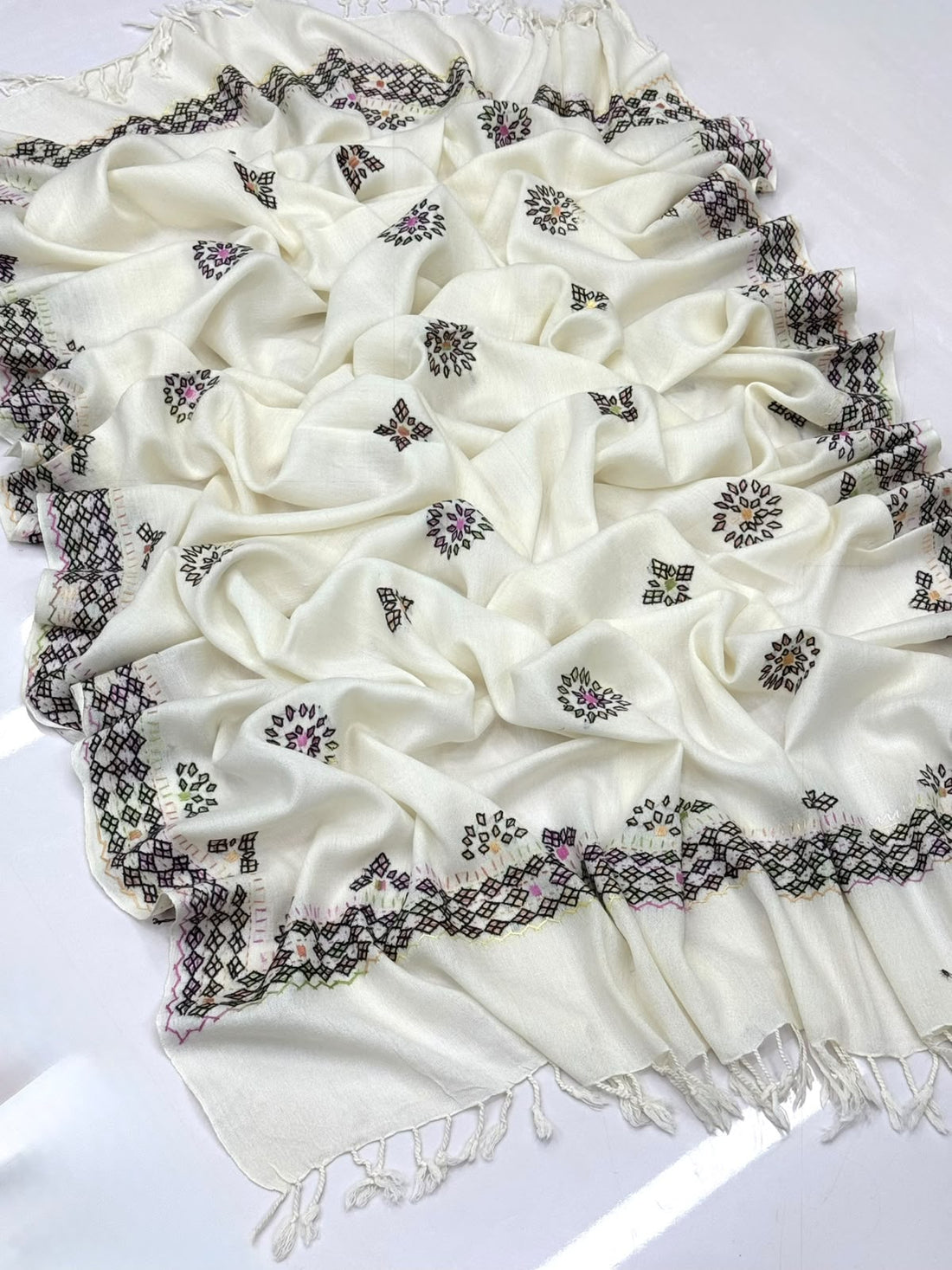 Swati Pashmina Shawl
Hand Made Balochi Embroidery