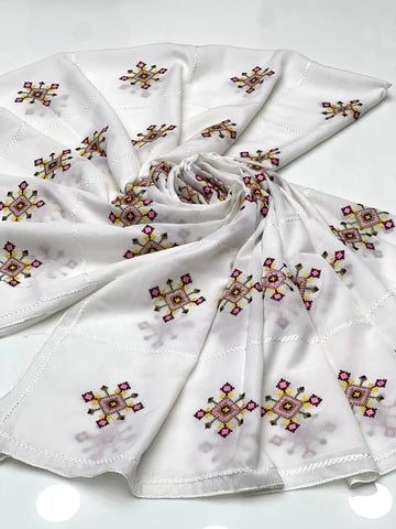 Swiss Lawn
Machine Cross Stitch Embroidery Chadar