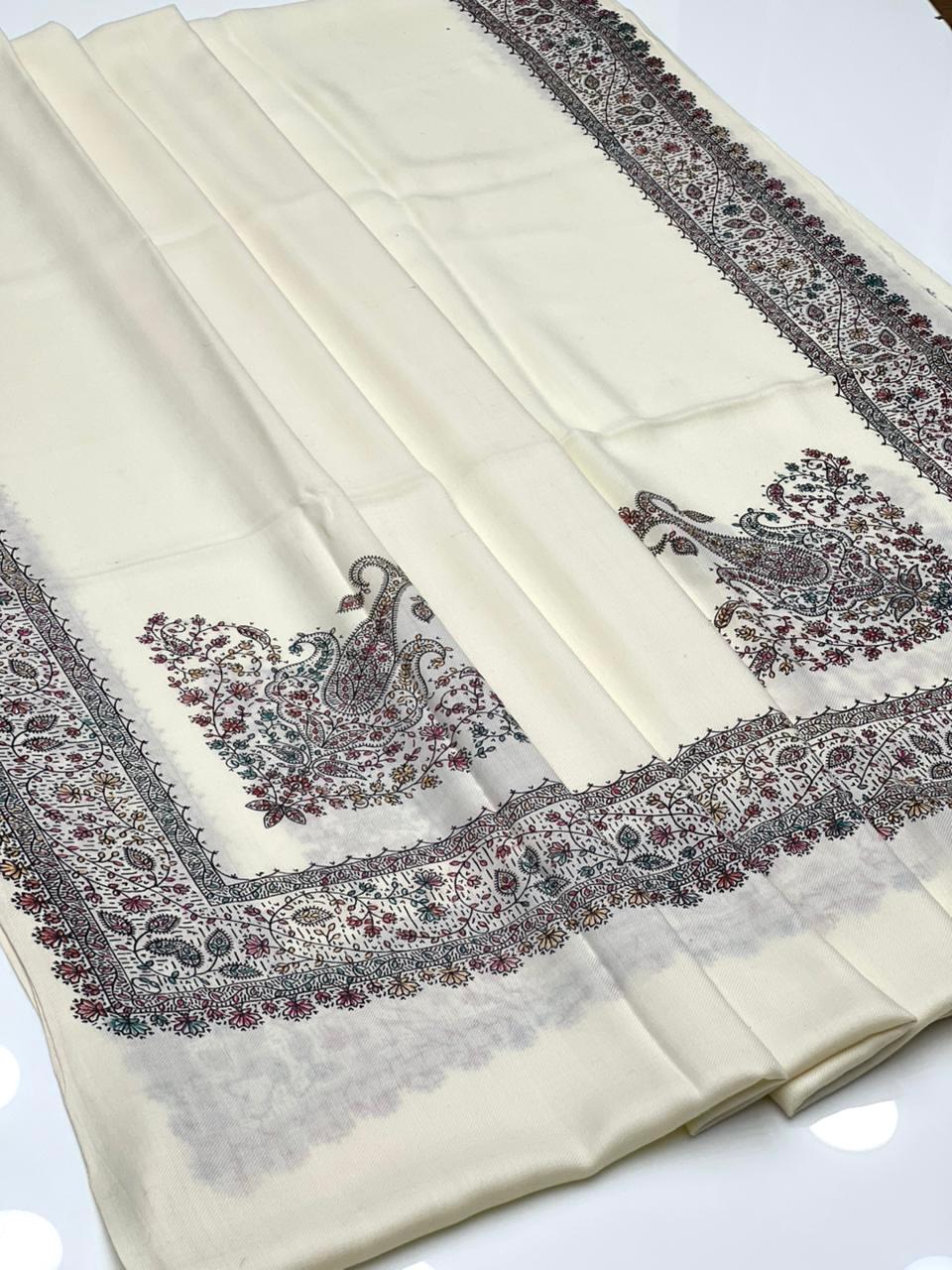 Pashmina
Hand Made Kashmiri Embroidery With Block Print Shawl