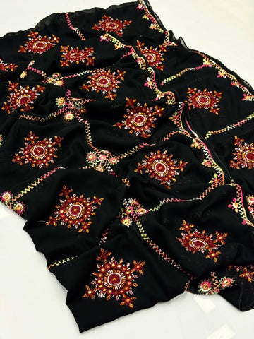 Korean Georgette Fabric
Elegant And Beautiful Balochi Machine Work Chadar