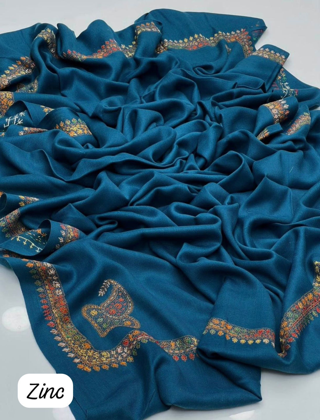 Pashmina
Hand Made Kashmiri Embroidery With Block Print Shawl
