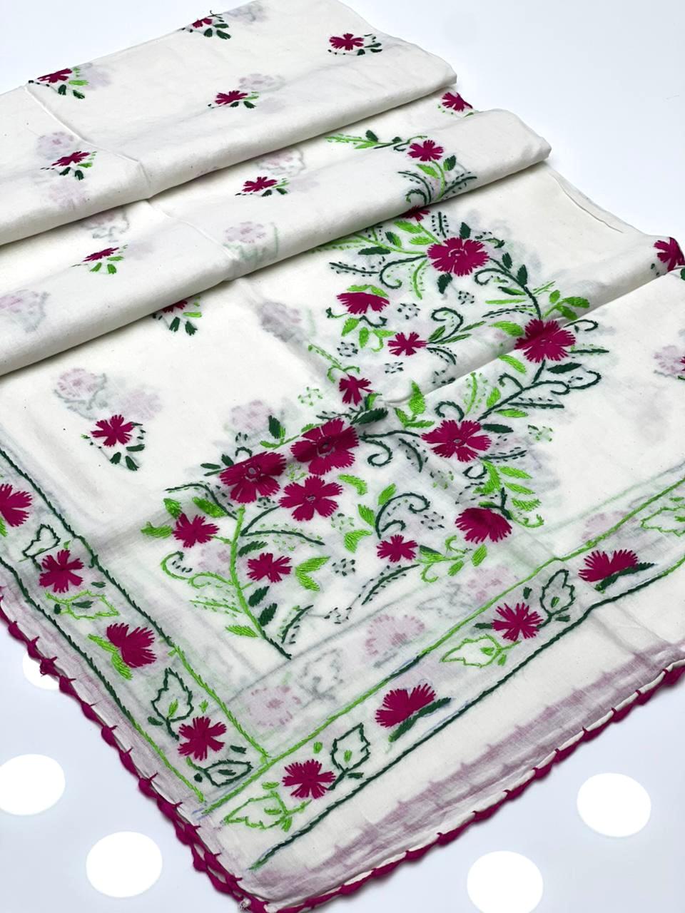 Pure Lawn 
Hand Made Multani Embroidery Chadar