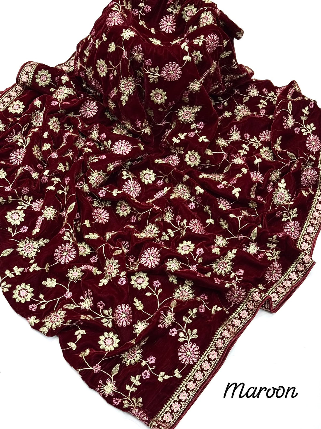Micro Velvet Shawl
Beautiful Embroidered Bridal Shawl