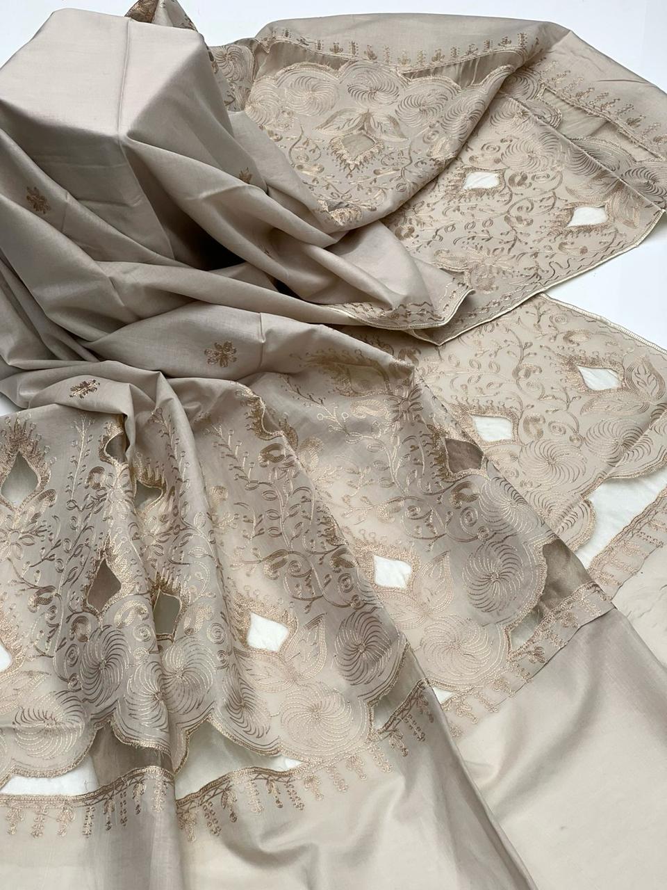 Elegant And Beautiful Machine Embroidered Pure Lawn Chadar