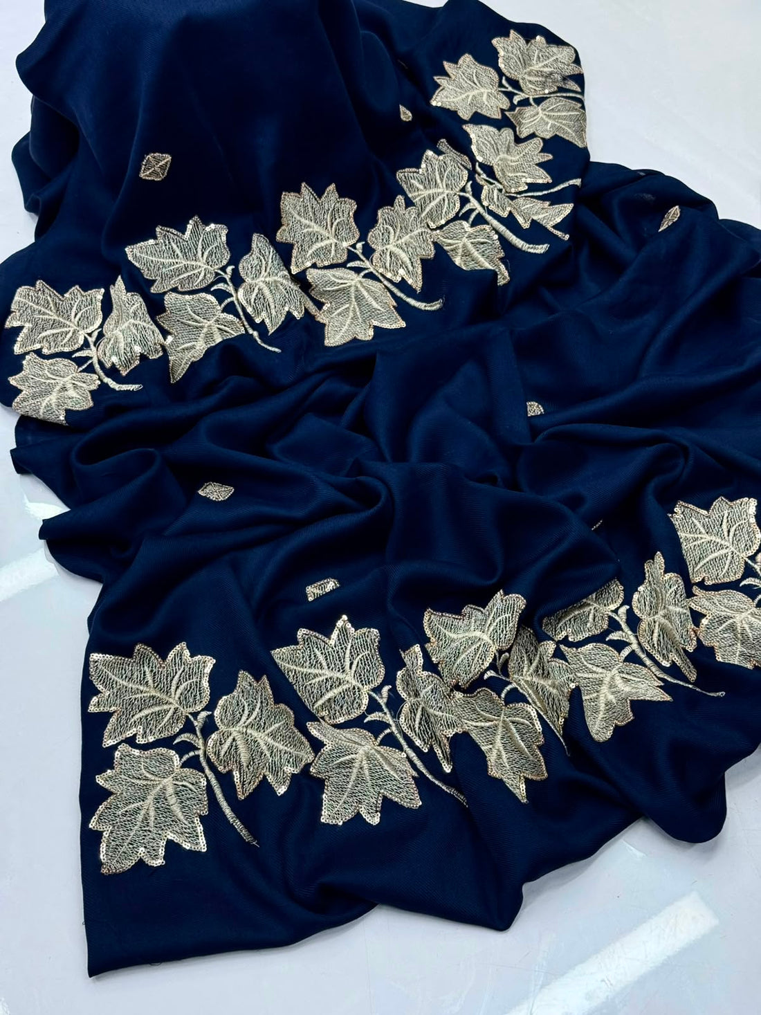 Pashmina Shawl
Machine Embroidery With Sequence