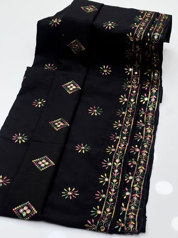 Swiss Lawn Fabric
Beautiful Machine Embroidery With Sequence Chadar