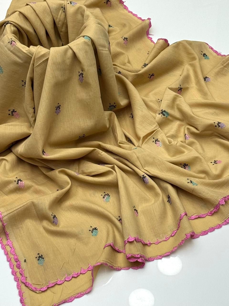 Pure Lawn
Hand Made Multani Embroidery Chadar