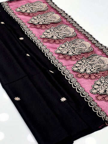 Pashmina Shawl
Machine Cut Work With Machine Embroidery Shawl