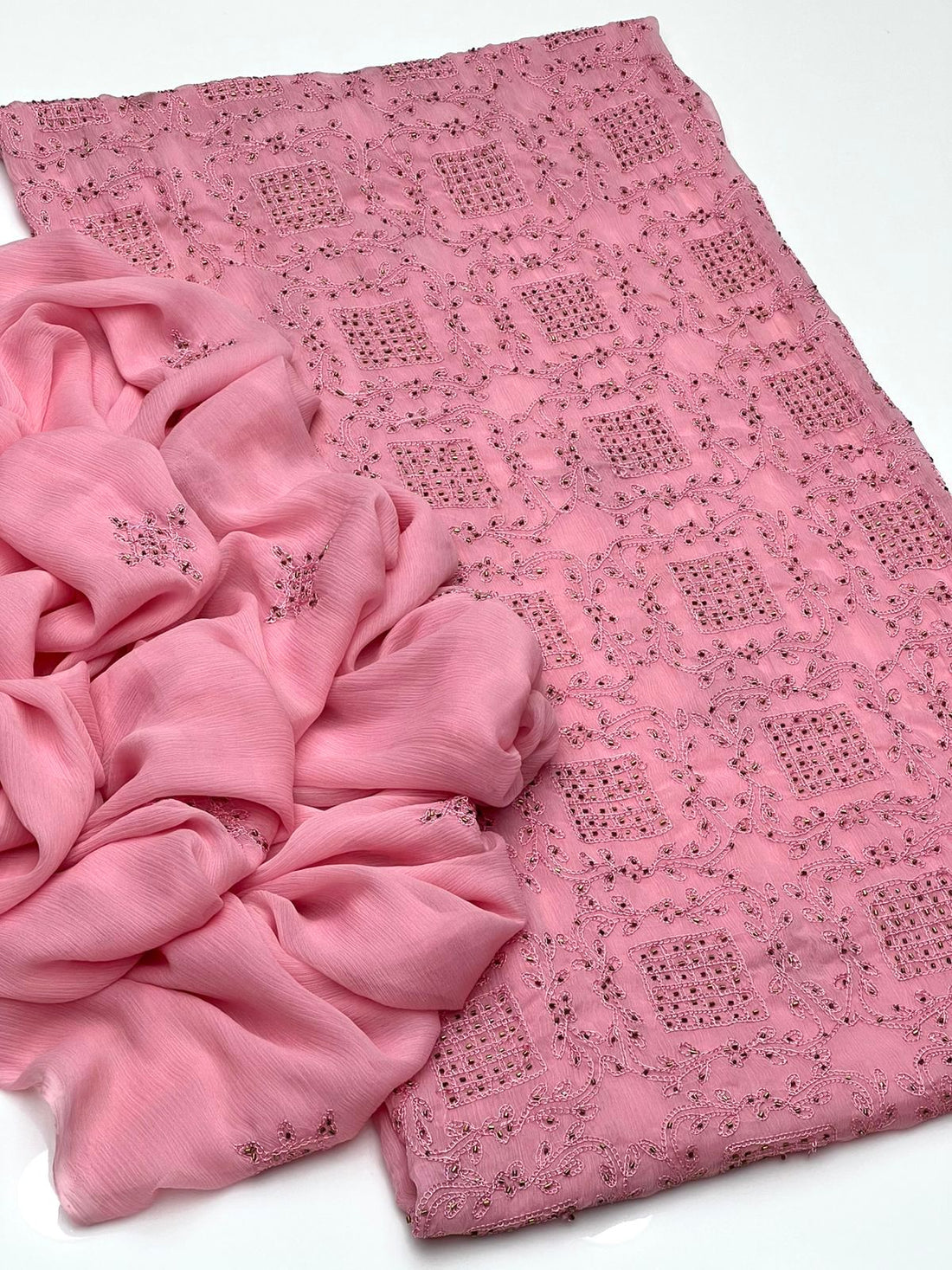 Handmade Multani Embroidery With Cut dana Jall Work 2 Piece Suit