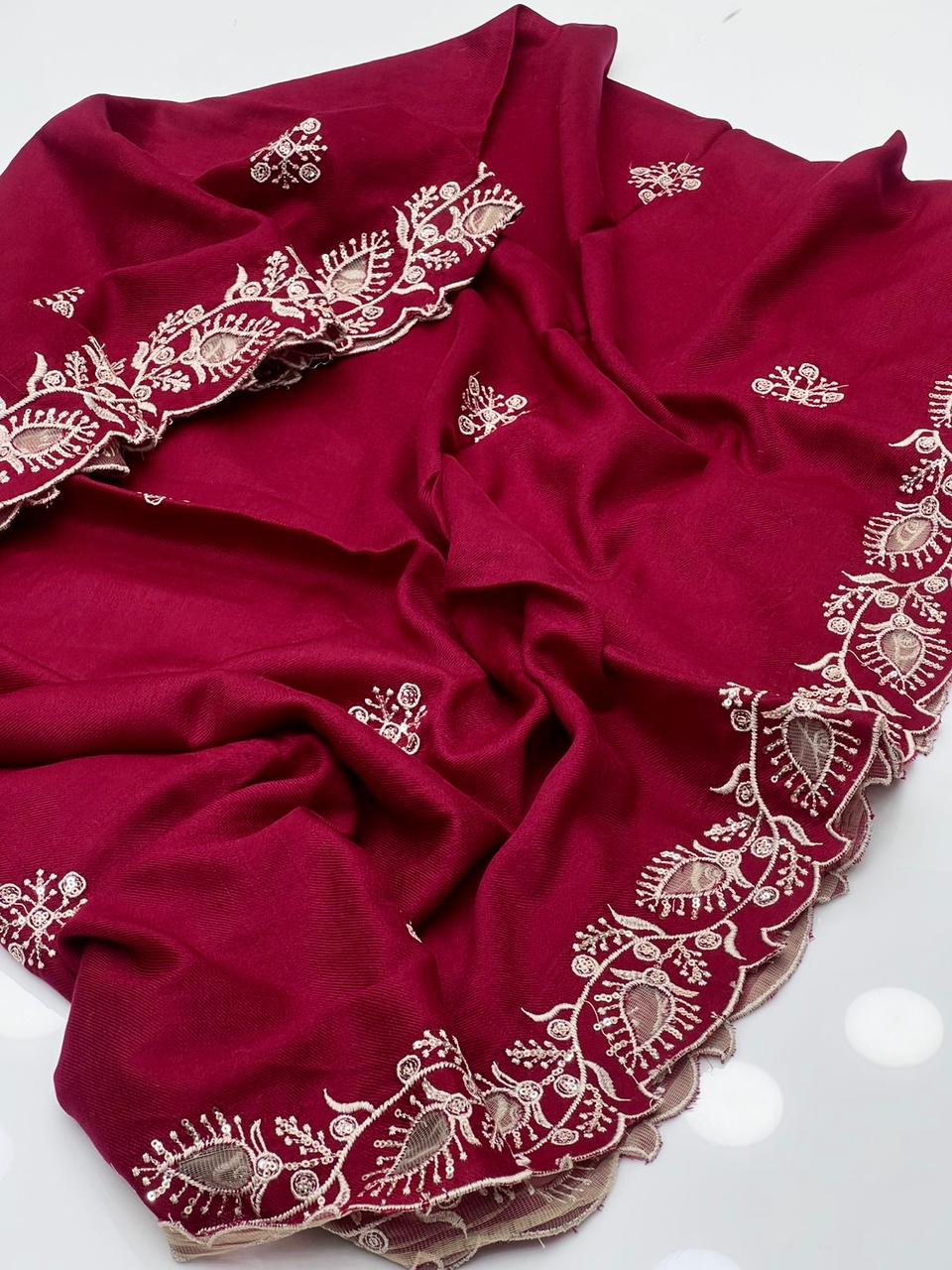 Pashmina Shawl
Machine Cut Work With Sequence Shawl
