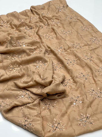 Swiss Lawn Stuff 
Multani Hand Embroidery with Mirror Work and Tarkashi Chadar