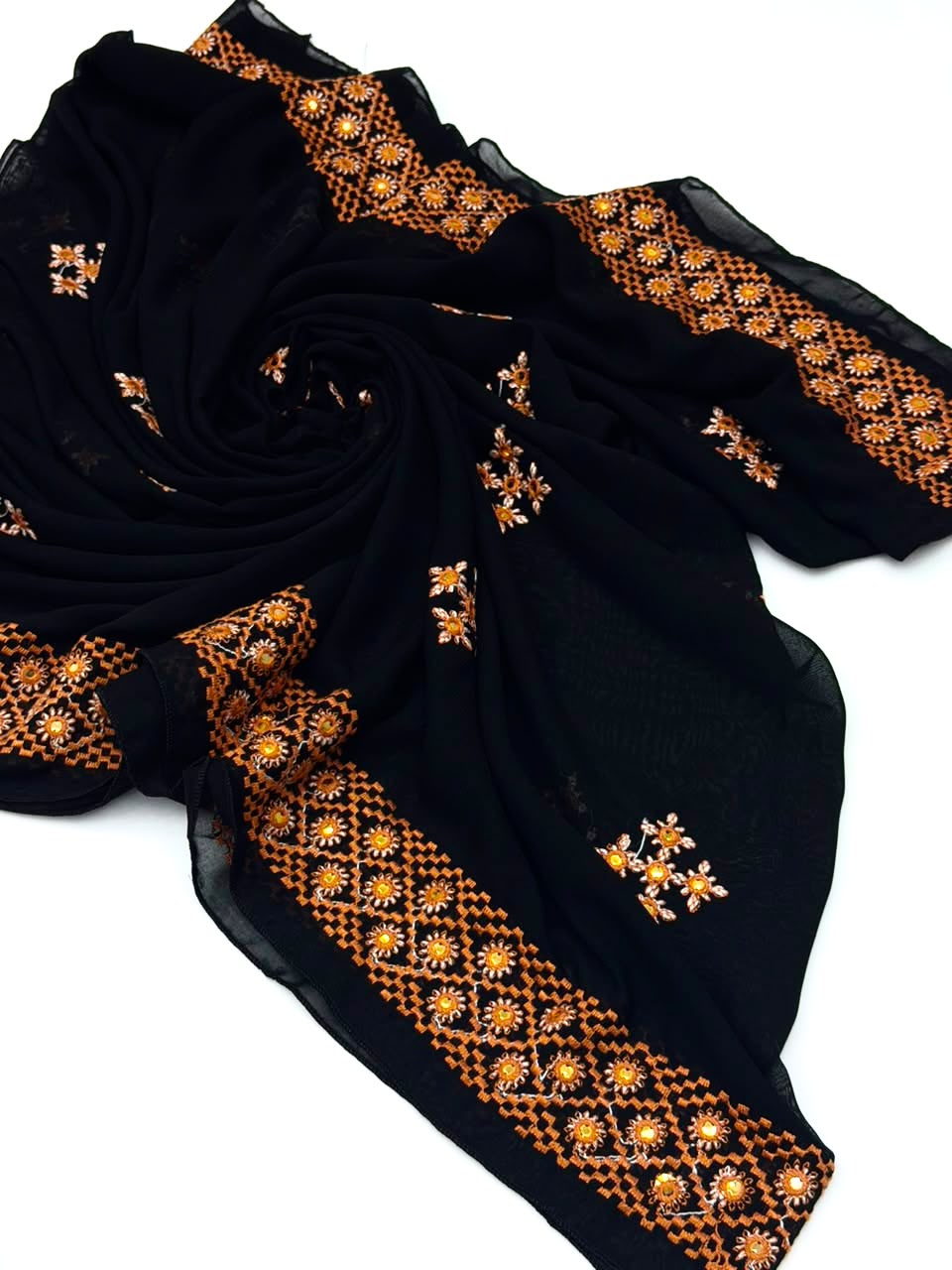 Korean Georgette
Balochi Machine Work 2 Sided Border Chadar