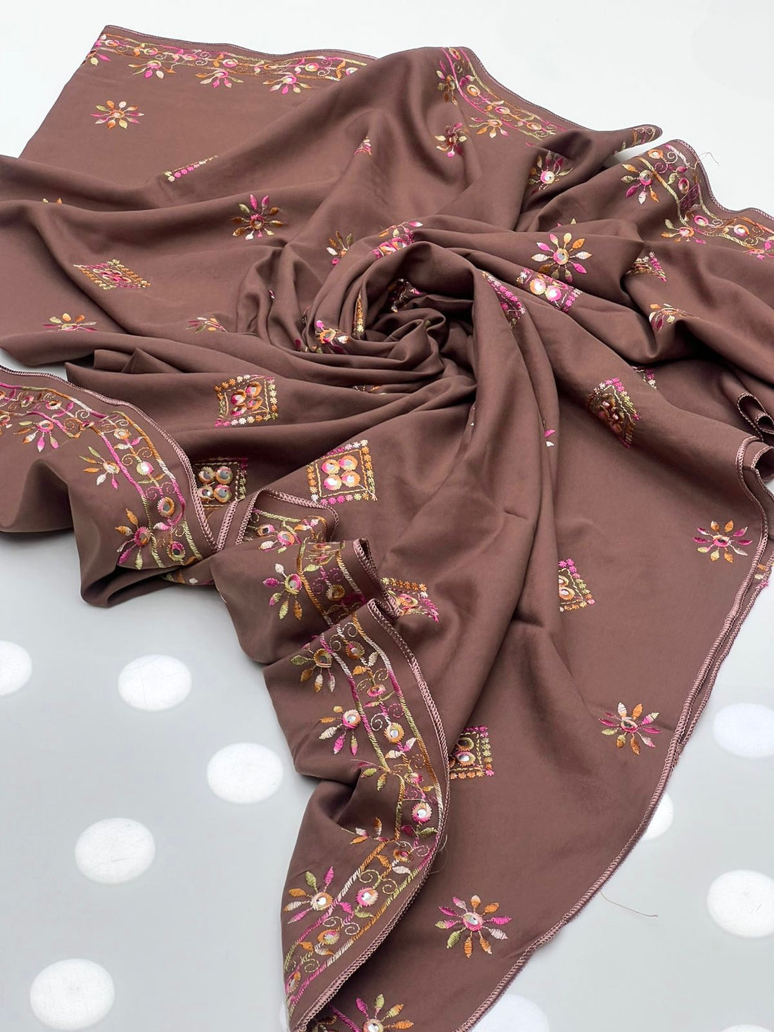 Swiss Lawn Fabric
Beautiful Machine Embroidery With Sequence Chadar