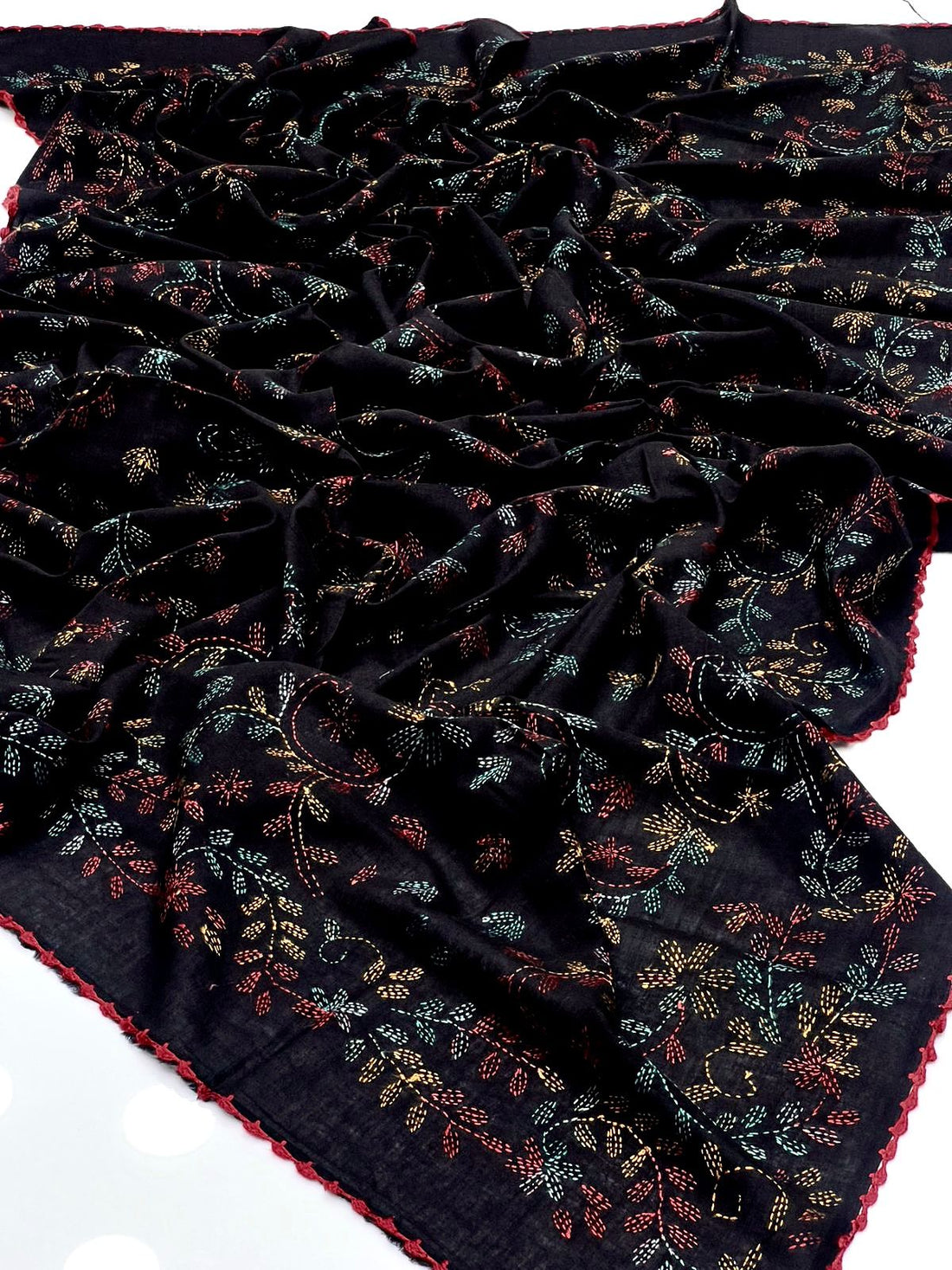 Pure Lawn Fabric
Beautiful Hand Made Multani Embroidery Chadar